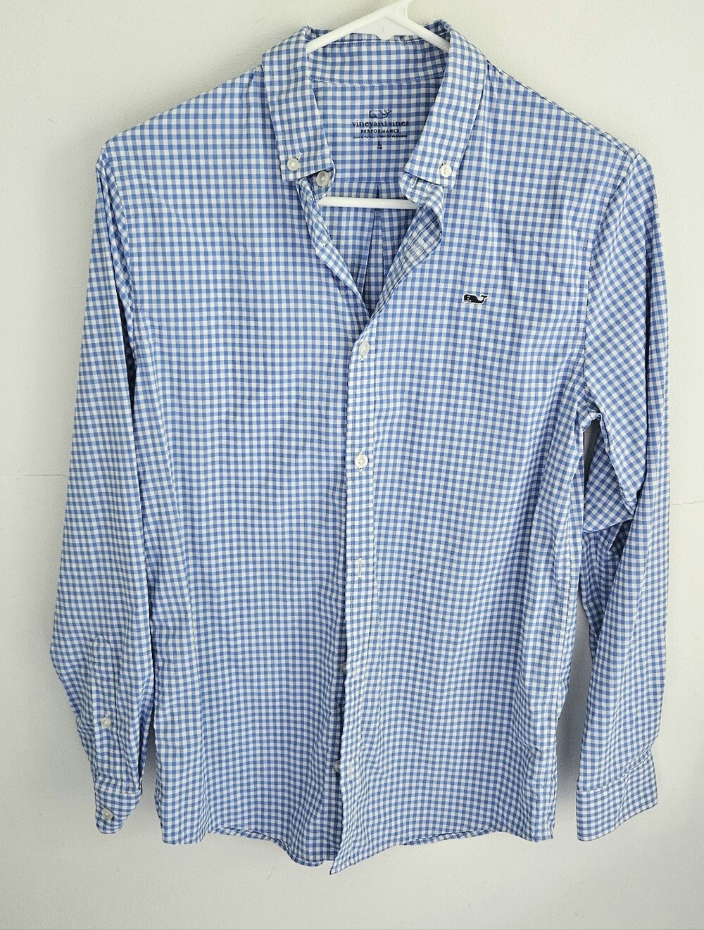 Vineyard Vines Performane Blue Check Button Down Shirt